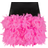 Úchè Faux Leather Mini Feather Skirt - Black