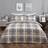 Dreamscene Denim Check Duvet Cover Yellow, Grey (230x220cm)