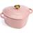 Paris Hilton Enameled Cast Iron Dutch Oven Heart-Shaped Pot with Lid 4-Quart Pink with lid 0.98 gal