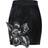 Úchè Crocodile Prints Flower Patch Skirt - Black