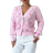 Shein Seasty Womens Solid Color Bow Decor Raglan Sleeve Casual Cardigan Autumn Winter