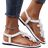 Shein Ladies Thong Flat Sandals With Stylish White Flowers Elasticslip Design TStrap Flat Sandals Elegant And Perfect For Weddings