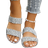 Shein Women Sparkly Glitter Decorated Slippers Casual Flat Summer Shoes Lightweight Beach Sandals