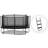North Trampoline Legend Oval Trampoline 500x350cm + Safety Net + Ladder