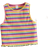 Shein Girls Striped Lettuce Trim Tank Top
