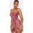 PrettyLittleThing Floral Print Corset Frill Hem Bodycon Dress - Dark Purple