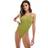 Vero Moda Cross Back Crinkle Swimsuit - Green