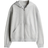 H&M Grå Hoodie Med Lynlås - Grå