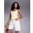 River Island Denim Bermuda Short - White