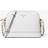 Michael Kors MK Large Saffiano Leather Dome Crossbody Bag - White