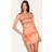 PrettyLittleThing Rust Satin Abstract Print Mini Dress - Orange
