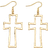 Shein Hollow Out Cross Drop Earrings