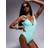 River Island Crinkle Swimsuit - Turquoise