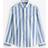 Gant Reg Fit Cotton Linen Strp - Blue