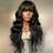 Shein Full Machine Made Wig 8 inch Black