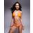 River Island Contrast Trim Bikini Set - Orange