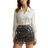 Shein SeeThrough Beaded Mini Skirt - Women