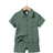 Shein pcsYoung Boy Casual Cotton Short Sleeve Shirt And Shorts Set Suitable For Daily Wear College Travel And Play SpringSummer