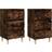 vidaXL smoked oak, 2 Bedside Table 35x40cm 2pcs