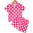 Shein pcsSet Young Girls Cute And Fashionable Checkerboard Pattern Short Sleeve Top And Shorts For Summer