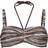 Wiki Bandeau Bikini Top - Brown Pattern