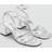 Mango Heeled Sandal With Crossed Straps - Silver