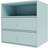 Montana Mini 1006 Shelf With Two Drawers Flint Bedside Table 25x35cm