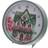 Hervit Hervit Grön Metall Rund Digital Bordsklocka Stuga D15 cm Bordsklocka 15cm