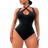 Shein Womens Sexy Slim Fit Solid Color Halter Bodysuit Summer