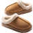 Shein Women's Fluffy Khaki Slippers - Khaki