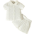 Shein Baby Boy Textured Short Sleeve Shirt And Shorts Set Streetwear Style