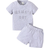 Shein Cotton Floral Gray Embossed Street Style Fashionable Baby Boy Outfit With Raised Patterns