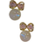 Shein 1pair Sweet And Elegant Freshwater Pearl & Bowknot & Mermaid Design Alloy Earrings With Inlaid Faux Pink Rhinestone, Suitable For Daily Wear