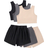 Shein Teen Girl pcsSet Casual Knitted Vest And Shorts Outfit In Multicolors For Summer