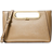 Michael Kors MK Chelsea Large Metallic Saffiano Leather Convertible Crossbody Bag Pale Gold