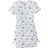 Shein Young Girl Solid Gathered Floral Crew Neck Dress