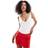 Bershka Plunge Neck Bodysuit With Side Ruching - White