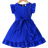 Shein Little Girls Comfortable Casual Ruffle Hem Dress With Accessories Belt Summer