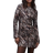 Topshop Plisse Long Sleeve Mini Dress - Leopard Print/Multi