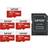 LEXAR E-Series 128GB Micro SD Card 5 Pack, microSDXC UHS-I Flash Memory Card with Adapter, 100MB/s, C10, U3, A1, V30, Full HD, 4K UHD, High Speed TF Card