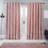 Sienna Crushed Velvet Eyelet Ring 66" x 90" - Blush Pink 168x228cm