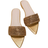 Shein Fashionable Pointed Toe Rhinestone Decor Slip-on Flat Sandals For Women