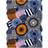 Marimekko Siirtolapuutarha Acrylatbeschichteter Baumwollstoff White-yellow-orange-light Blue Tischdecke Mehrfarbig (116x147cm)