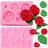 Temu 2 Pieces Rose Flower And Leaf Silicone Molds Cake Decoration