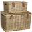 JVL S/2 Wicker Hamper Large and Small Basket
