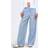 Only Onlaugusta Pant Cloud Dancer Stripes - Blue