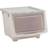 Living and Home Beige Stackable Plastic with Lid Wheels One Size Storage Box