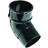 FloPlast Black Round Gutter Pipe 112 Offset Bend 68mm