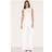 PrettyLittleThing Structured Woven Plunge Back Corset Straight Leg Jumpsuit - White