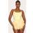 PrettyLittleThing Lemon Floral Chiffon Strappy Frill Detail Playsuit - Lemon